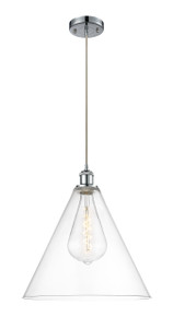 Berkshire - 1 Light - 16 inch - Polished Chrome - Cord hung - Pendant (516-1P-PC-GBC-162-LED)