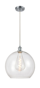 Athens - 1 Light - 14 inch - Polished Chrome - Cord hung - Pendant (516-1P-PC-G122-14-LED)