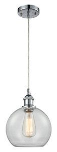 Athens - 1 Light - 8 inch - Polished Chrome - Cord hung - Mini Pendant (516-1P-PC-G122)