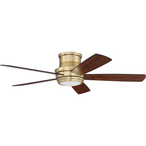 52" Tempo Hugger Ceiling Fan in Satin Brass (TMPH52SB5)