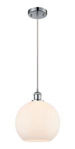 Athens - 1 Light - 10 inch - Polished Chrome - Cord hung - Mini Pendant (516-1P-PC-G121-10-LED)