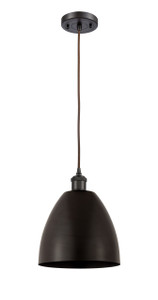 Bristol - 1 Light - 9 inch - Oil Rubbed Bronze - Cord hung - Mini Pendant (516-1P-OB-MBD-9-OB-LED)