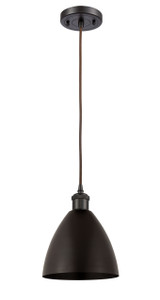 Bristol - 1 Light - 8 inch - Oil Rubbed Bronze - Cord hung - Mini Pendant (516-1P-OB-MBD-75-OB)