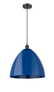 Plymouth - 1 Light - 16 inch - Oil Rubbed Bronze - Cord hung - Mini Pendant (516-1P-OB-MBD-16-BL)