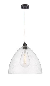 Bristol - 1 Light - 16 inch - Oil Rubbed Bronze - Cord hung - Pendant (516-1P-OB-GBD-164-LED)