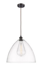 Bristol - 1 Light - 16 inch - Oil Rubbed Bronze - Cord hung - Pendant (516-1P-OB-GBD-162)
