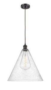 Berkshire - 1 Light - 16 inch - Oil Rubbed Bronze - Cord hung - Pendant (516-1P-OB-GBC-164-LED)