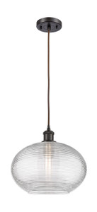 Ithaca - 1 Light - 12 inch - Oil Rubbed Bronze - Cord hung - Mini Pendant (516-1P-OB-G555-12CL)