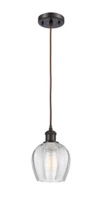 Norfolk - 1 Light - 6 inch - Oil Rubbed Bronze - Cord hung - Mini Pendant (516-1P-OB-G462-6-LED)