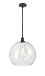 Athens - 1 Light - 14 inch - Oil Rubbed Bronze - Cord hung - Pendant (516-1P-OB-G122-14-LED)