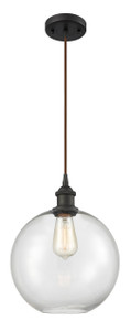 Athens - 1 Light - 10 inch - Oil Rubbed Bronze - Cord hung - Mini Pendant (516-1P-OB-G122-10-LED)