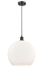Athens - 1 Light - 14 inch - Oil Rubbed Bronze - Cord hung - Pendant (516-1P-OB-G121-14)