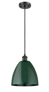 Plymouth - 1 Light - 9 inch - Matte Black - Cord hung - Mini Pendant (516-1P-BK-MBD-9-GR)