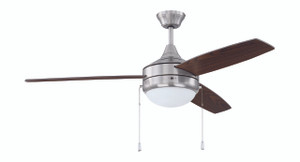 52" Ceiling Fan With Light Kit in Brushed Polished Nickel (PHA52BNK3-UCI)