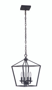Flynt 4 Light Small Foyer in Flat Black (52934-FB) Flynt 4 Light Small Foyer in Flat Black (52934-FB)