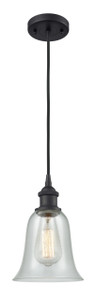 Hanover - 1 Light - 6 inch - Matte Black - Cord hung - Mini Pendant (516-1P-BK-G2812-LED)