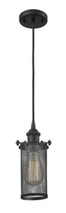 Bleecker - 1 Light - 4 inch - Matte Black - Cord hung - Mini Pendant (516-1P-BK-CE219)