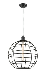 Lake Placid - 1 Light - 16 inch - Matte Black - Mini Pendant (516-1P-BK-CE-16-BK)