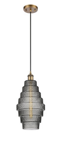 Cascade - 1 Light - 8 inch - Brushed Brass - Cord hung - Mini Pendant (516-1P-BB-G673-8)