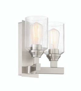 Chicago 1 Light Wall Sconce in Brushed Polished Nickel (53161-BNK)