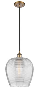 Norfolk - 1 Light - 12 inch - Brushed Brass - Cord hung - Mini Pendant (516-1P-BB-G461-12)