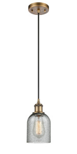 Caledonia - 1 Light - 5 inch - Brushed Brass - Cord hung - Mini Pendant (516-1P-BB-G257)