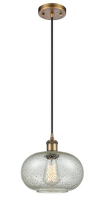 Gorham - 1 Light - 10 inch - Brushed Brass - Cord hung - Mini Pendant (516-1P-BB-G249)