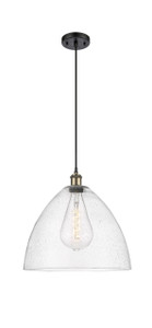 Bristol - 1 Light - 16 inch - Black Antique Brass - Cord hung - Pendant (516-1P-BAB-GBD-164)