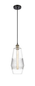 Windham - 1 Light - 7 inch - Black Antique Brass - Cord hung - Mini Pendant (516-1P-BAB-G682-7-LED)