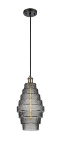 Cascade - 1 Light - 8 inch - Black Antique Brass - Cord hung - Mini Pendant (516-1P-BAB-G673-8-LED)