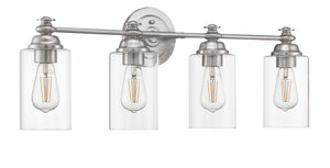 Dardyn 3 Light Vanity in Brushed Polished Nickel (Clear Glass) (49803-BNK-C)