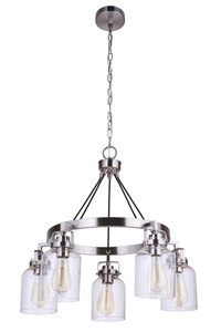 Foxwood 5 Light Chandelier in Brushed Polished Nickel (53625-BNK)