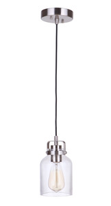 Foxwood 1 Light Mini Pendant in Brushed Polished Nickel (53691-BNK)
