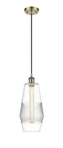 Windham - 1 Light - 7 inch - Antique Brass - Cord hung - Mini Pendant (516-1P-AB-G682-7)