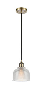 Dayton - 1 Light - 6 inch - Antique Brass - Cord hung - Mini Pendant (516-1P-AB-G412-LED)