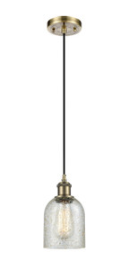 Caledonia - 1 Light - 5 inch - Antique Brass - Cord hung - Mini Pendant (516-1P-AB-G259)