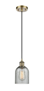 Caledonia - 1 Light - 5 inch - Antique Brass - Cord hung - Mini Pendant (516-1P-AB-G257-LED)