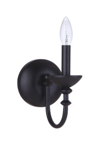 Marlowe 1 Light Wall Sconce In Flat Black (53761-FB)