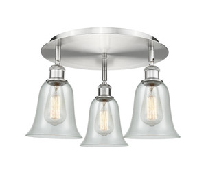 Hanover - 3 Light - 18 inch - Satin Nickel - Flush Mount (516-3C-SN-G2812)