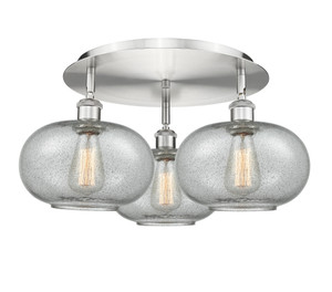Gorham - 3 Light - 21 inch - Satin Nickel - Flush Mount (516-3C-SN-G247)
