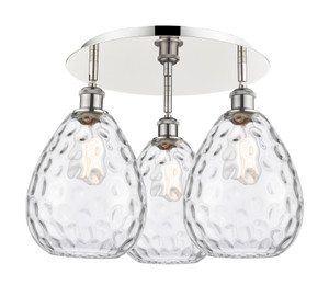 Waverly - 3 Light - 20 inch - Polished Nickel - Flush Mount (516-3C-PN-G372)