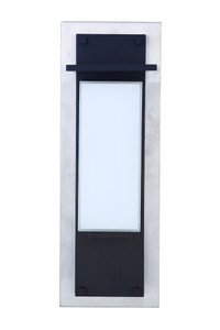 Heights 1 Light Large Outdoor LED Wall Lantern in Stainless Steel/Midnight (ZA2522-SSMN-LED)