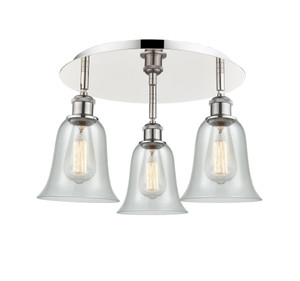 Hanover - 3 Light - 18 inch - Polished Nickel - Flush Mount (516-3C-PN-G2812)