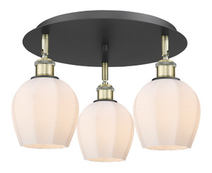 Norfolk - 3 Light - 18 inch - Black Antique Brass - Flush Mount (516-3C-BAB-G461-6)