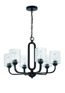 Collins 6 Light Chandelier in Flat Black (54226-FB)