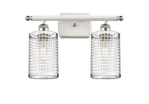 Nestbrook - 2 Light - 15 inch - White Polished Chrome - Bath Vanity Light (516-2W-WPC-M18-PC)