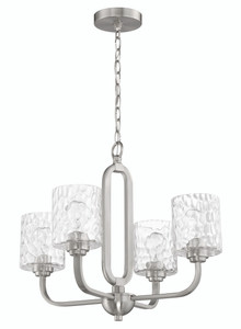 Collins 4 Light Chandelier in Brushed Polished Nickel (54224-BNK)