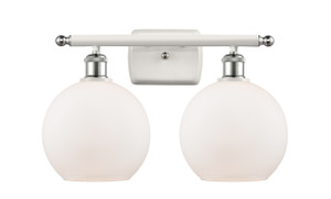 Athens - 2 Light - 18 inch - White Polished Chrome - Bath Vanity Light (516-2W-WPC-G121-LED)