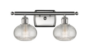 Ithaca - 2 Light - 16 inch - Brushed Satin Nickel - Bath Vanity Light (516-2W-SN-G555-6CL)