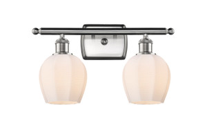Norfolk - 2 Light - 16 inch - Brushed Satin Nickel - Bath Vanity Light (516-2W-SN-G461-6-LED)